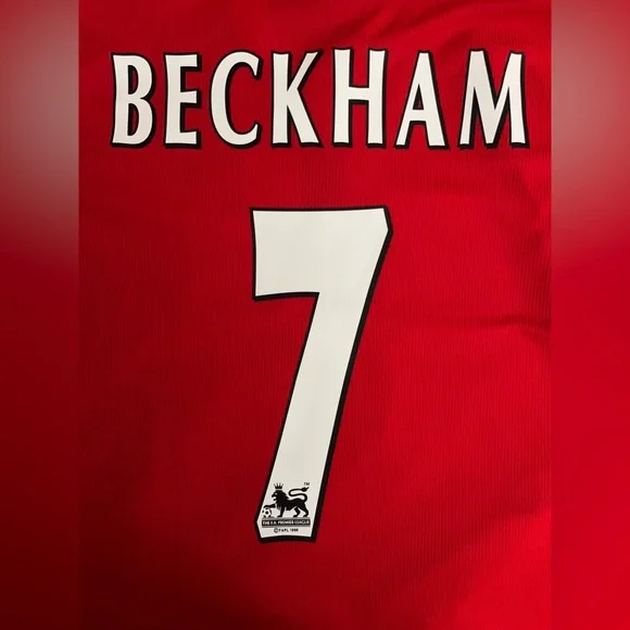 Beckham #7 Manchester Jersey Retro 1998 Shortsleeve With badges S-M Shirts